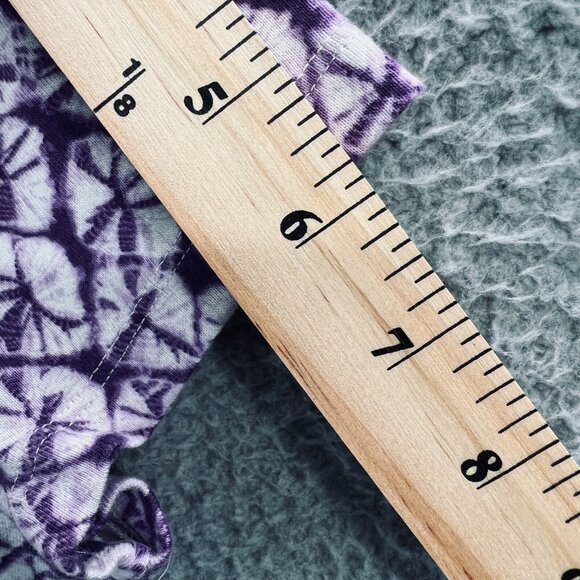 Talbots Womens Top Extra Large Petite Purple White Geometric Short Sleeve Shirt - Picture 7 of 7